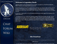 Tablet Screenshot of legendarydeeds.com